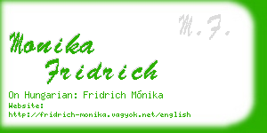 monika fridrich business card